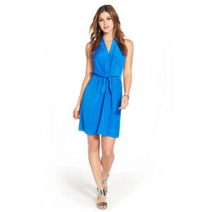 Felicity & Coco Women's Sleevless Tie Front Dress Cobalt Blue Petite S $98USD